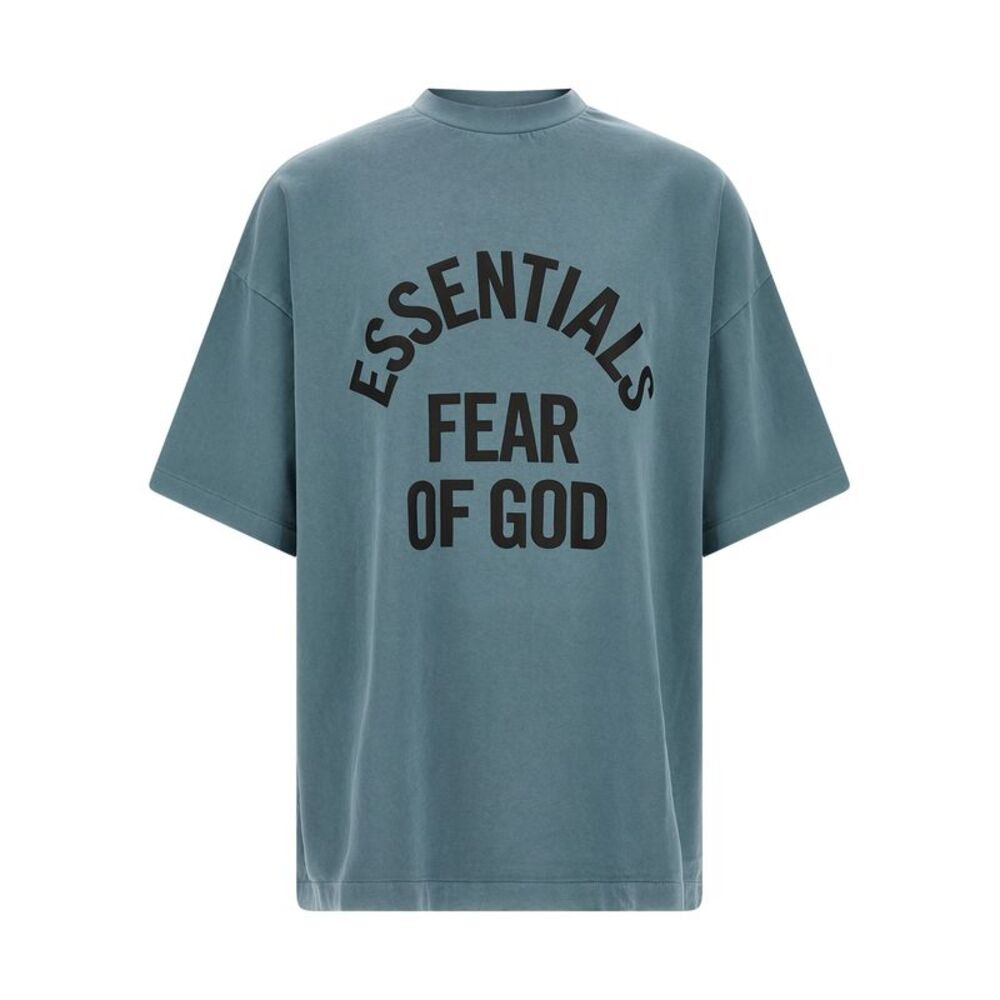 FEAR OF GOD ESSENTIAL Blue Cotton Long Sleeve Men's T-Shirt